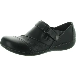 Clarks Womens Ashland Gem Leather Slip On Loafers