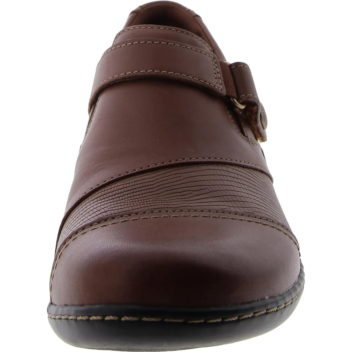Clarks Womens Ashland Gen Faux Leather Slip On Loafers