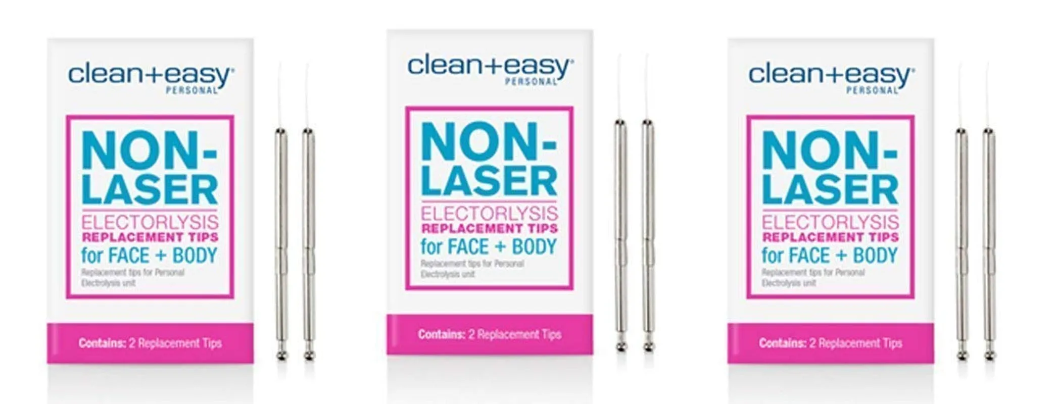 Clean & Easy  Electrolysis Stylet Tips 3 - Packs (6-Tips Total)