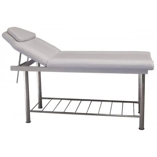 Coco Contour Bed with Rack Chrome Legs White 120 kg