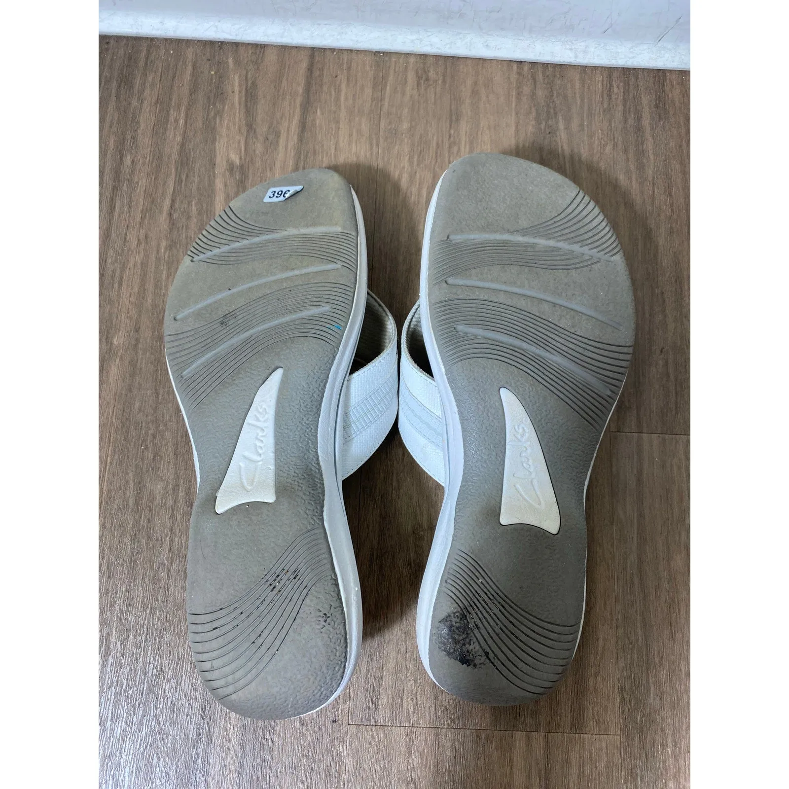 Collection by Clarks white and tan sandals size 7