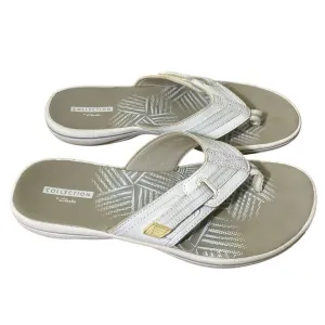 Collection by Clarks white and tan sandals size 7