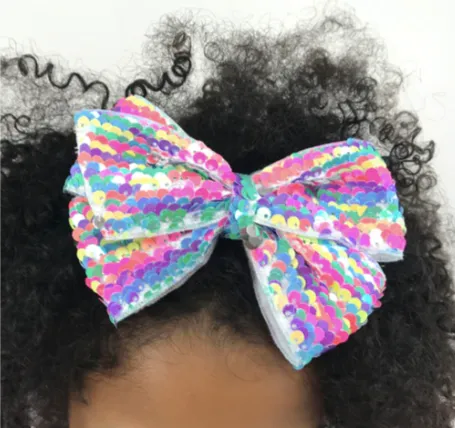 Colour Burst Sequin Jumbo Hair Bows