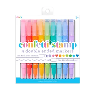 Confetti Stamp Double-Ended Markers