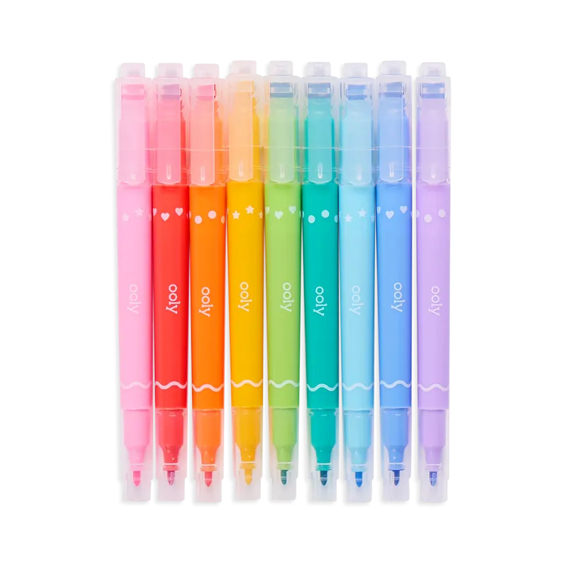 Confetti Stamp Double-Ended Markers