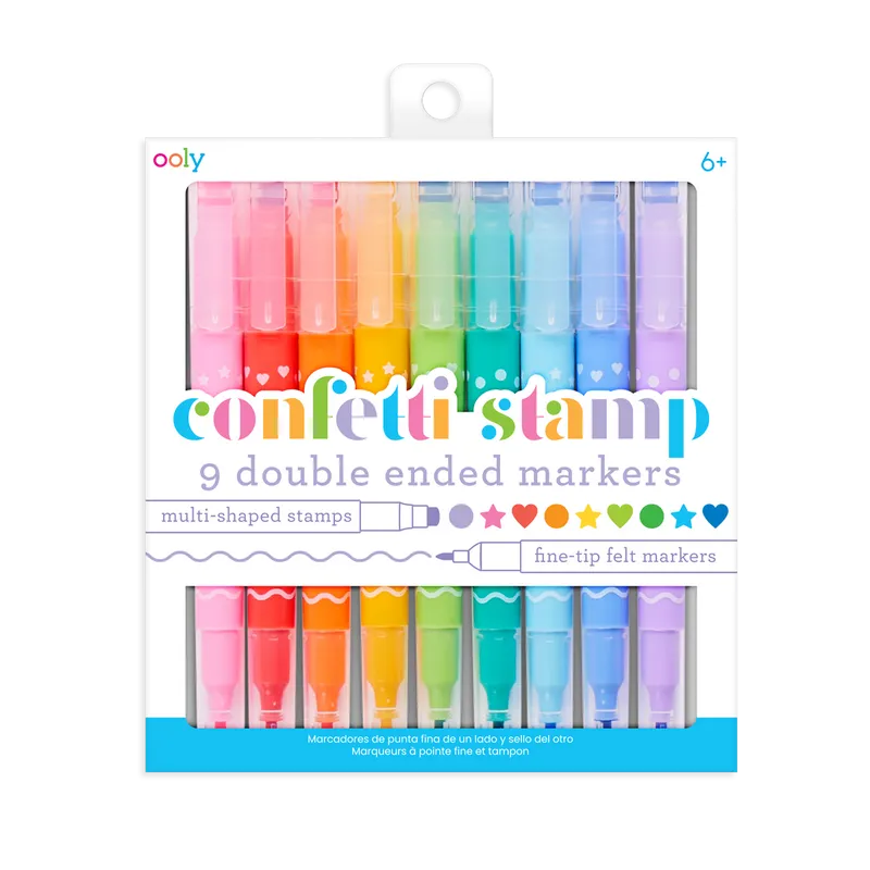 Confetti Stamp Double-Ended Markers