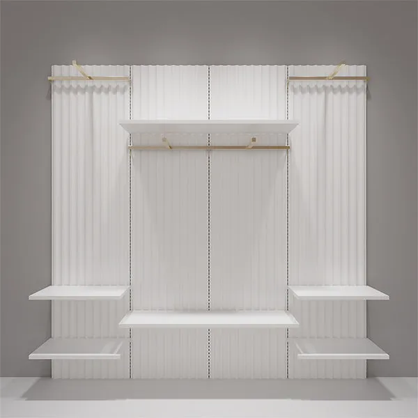 CR021 Wall Mounted Clothes Rack Adjustable With Shelf LED Light