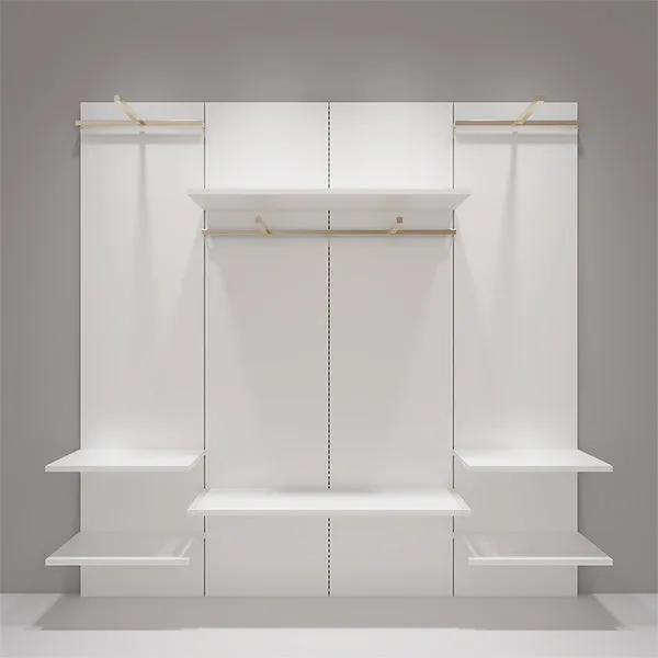 CR021 Wall Mounted Clothes Rack Adjustable With Shelf LED Light