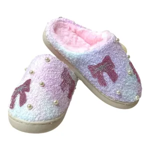 Crystal & Bow Slippers