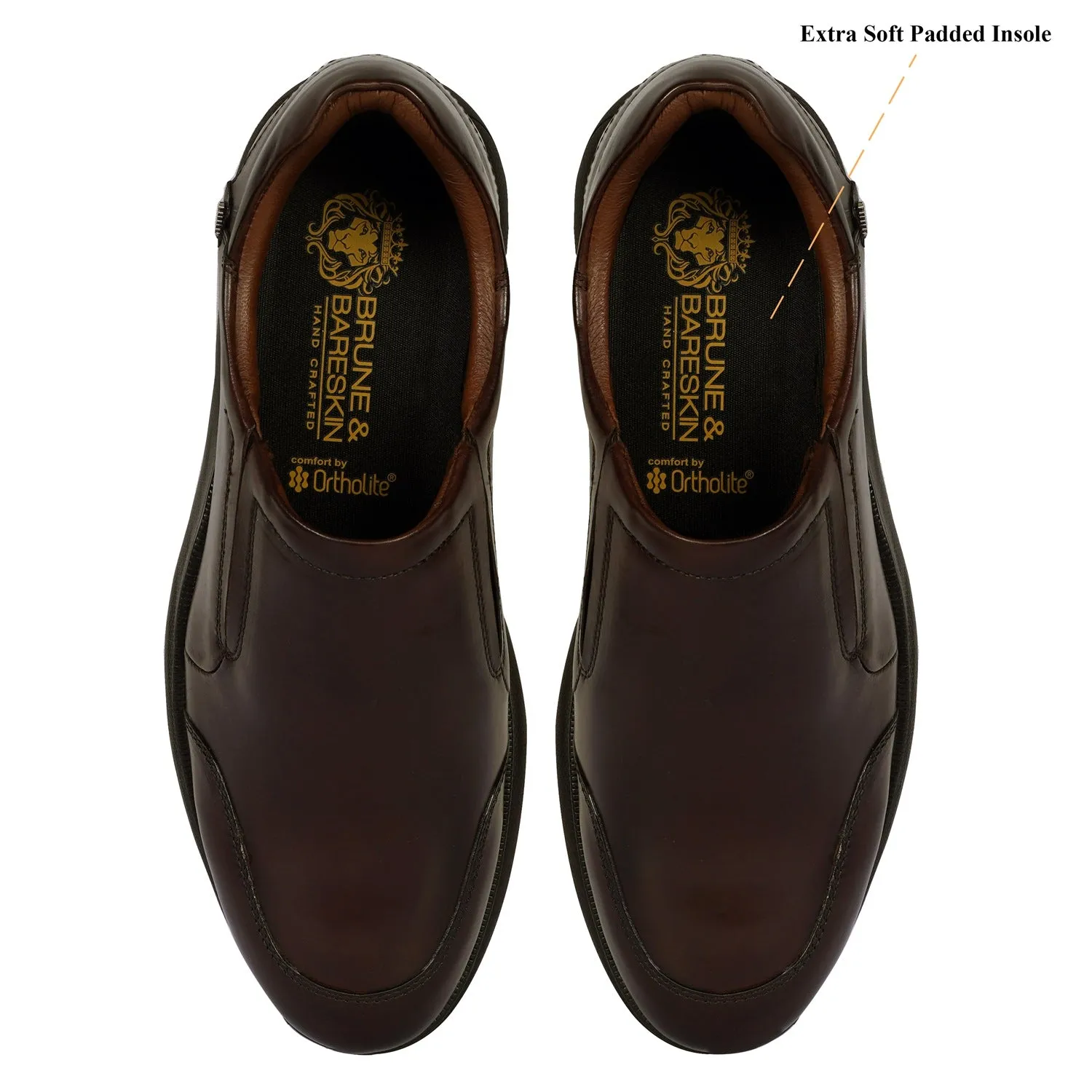 Dark Brown Leather Super Light Weight Sneakers By Brune & Bareskin