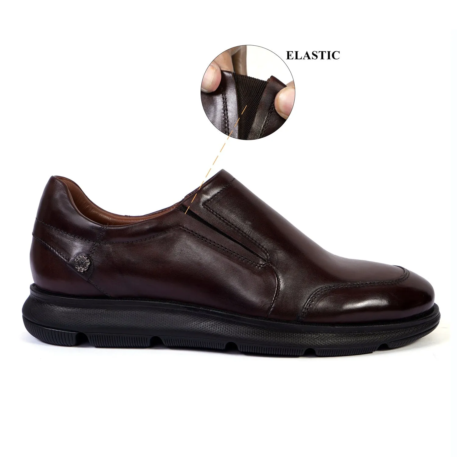 Dark Brown Leather Super Light Weight Sneakers By Brune & Bareskin