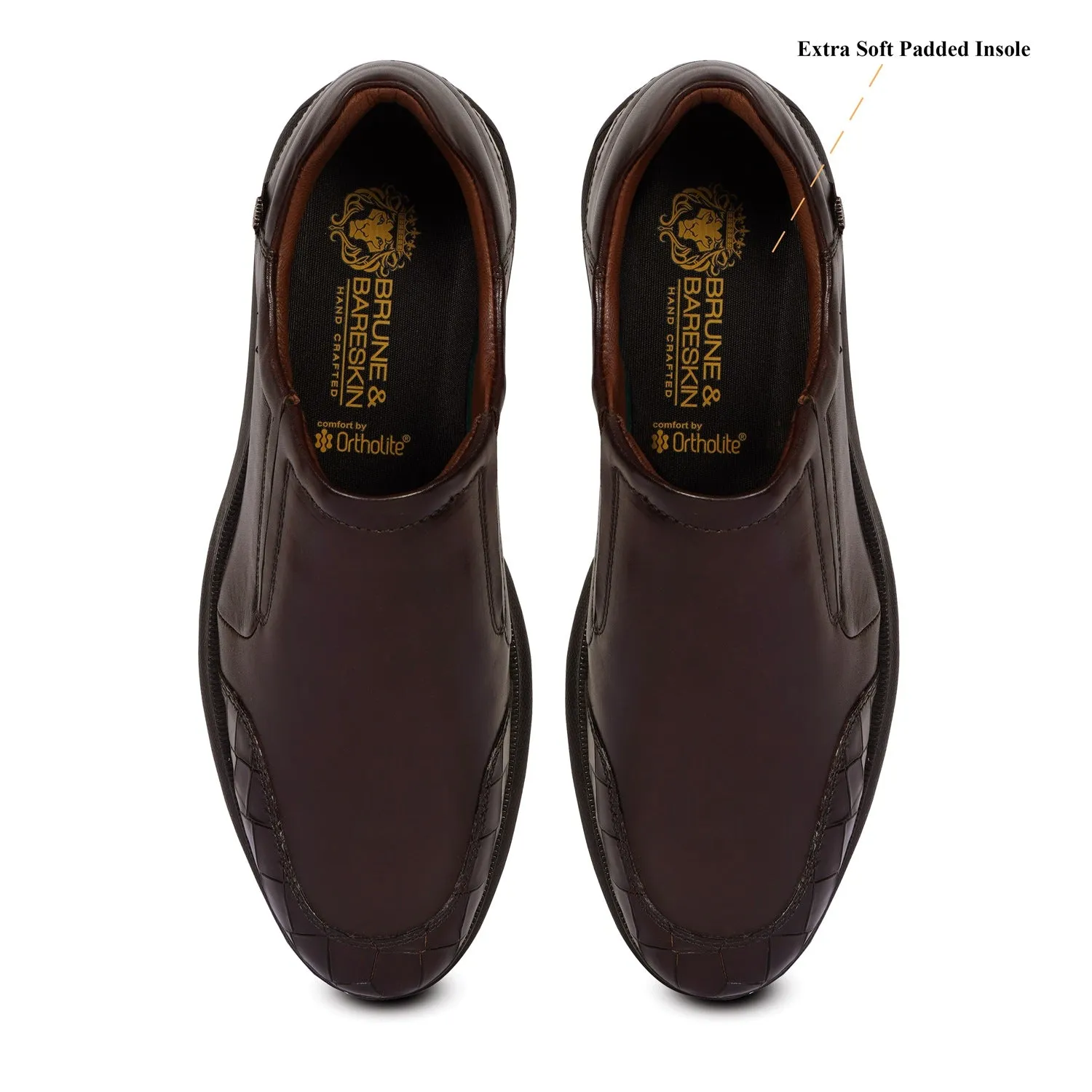 Deep Cut Dark Brown Leather Super Light Weight Sneakers By Brune & Bareskin