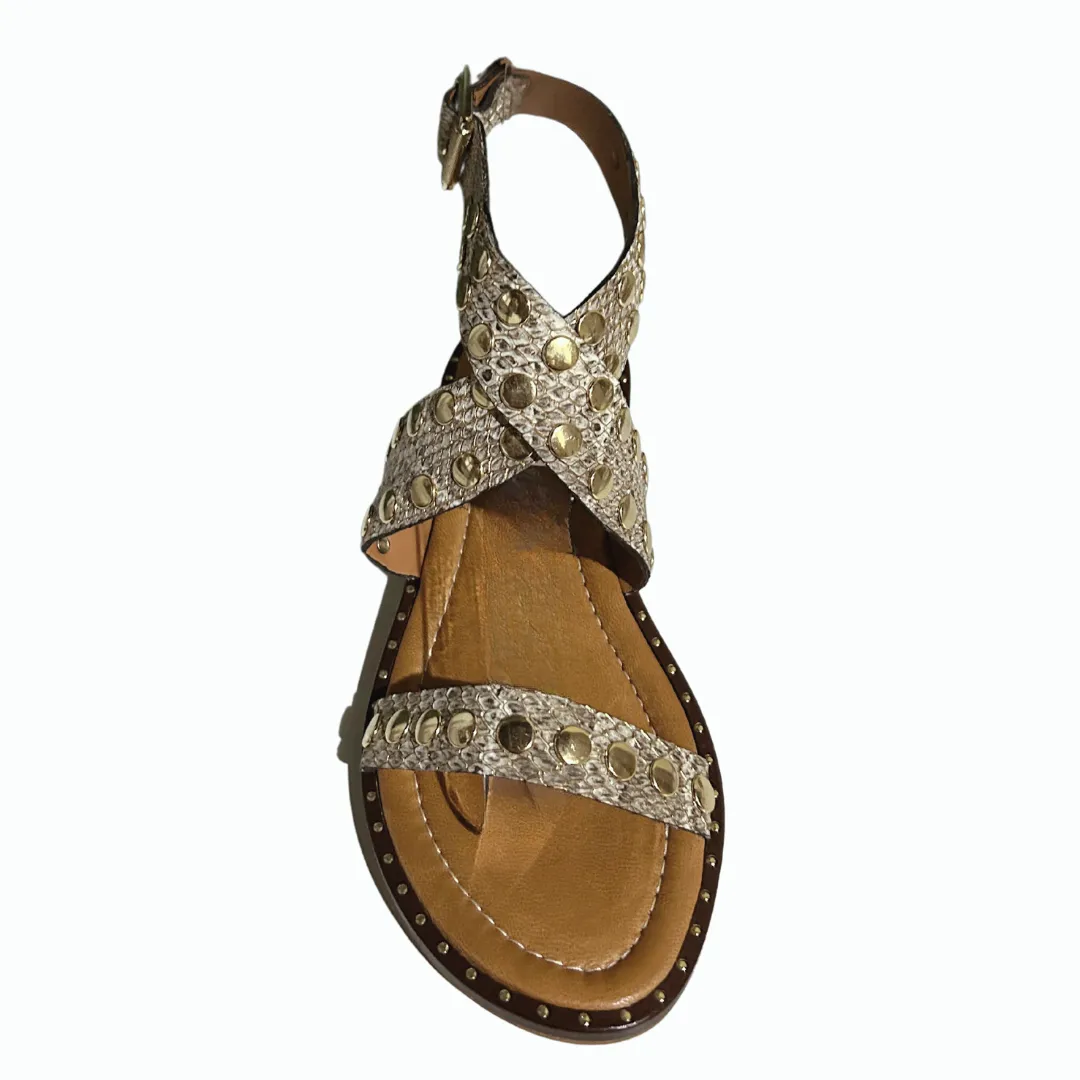 Donna Lucca Studded Wrap Sandal