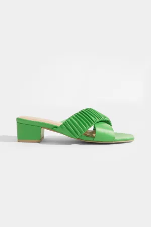 Easy Soles Ruched Criss Cross Square Toe Sandals