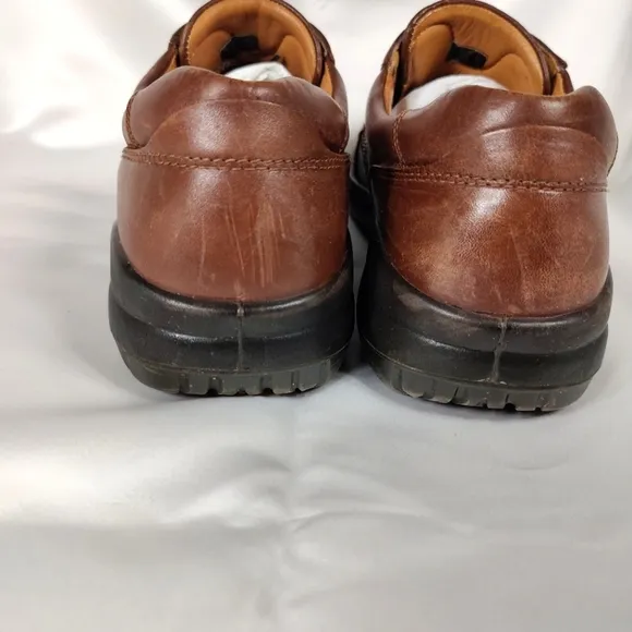 ECCO Seawalker Tie Vegetable Tanned Leather Insole Rust Dress Men's Shoe 13-13.5