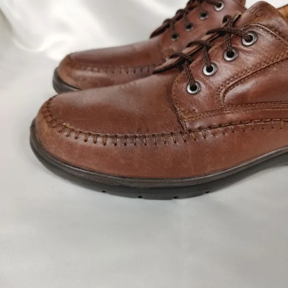 ECCO Seawalker Tie Vegetable Tanned Leather Insole Rust Dress Men's Shoe 13-13.5