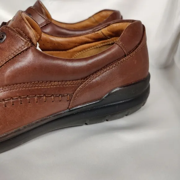 ECCO Seawalker Tie Vegetable Tanned Leather Insole Rust Dress Men's Shoe 13-13.5