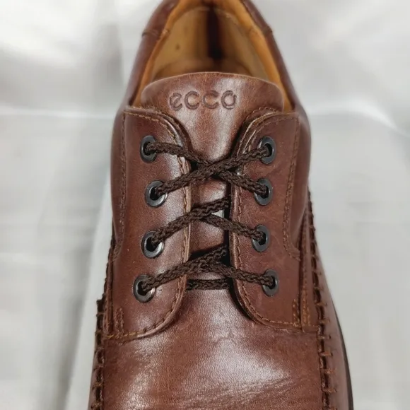 ECCO Seawalker Tie Vegetable Tanned Leather Insole Rust Dress Men's Shoe 13-13.5