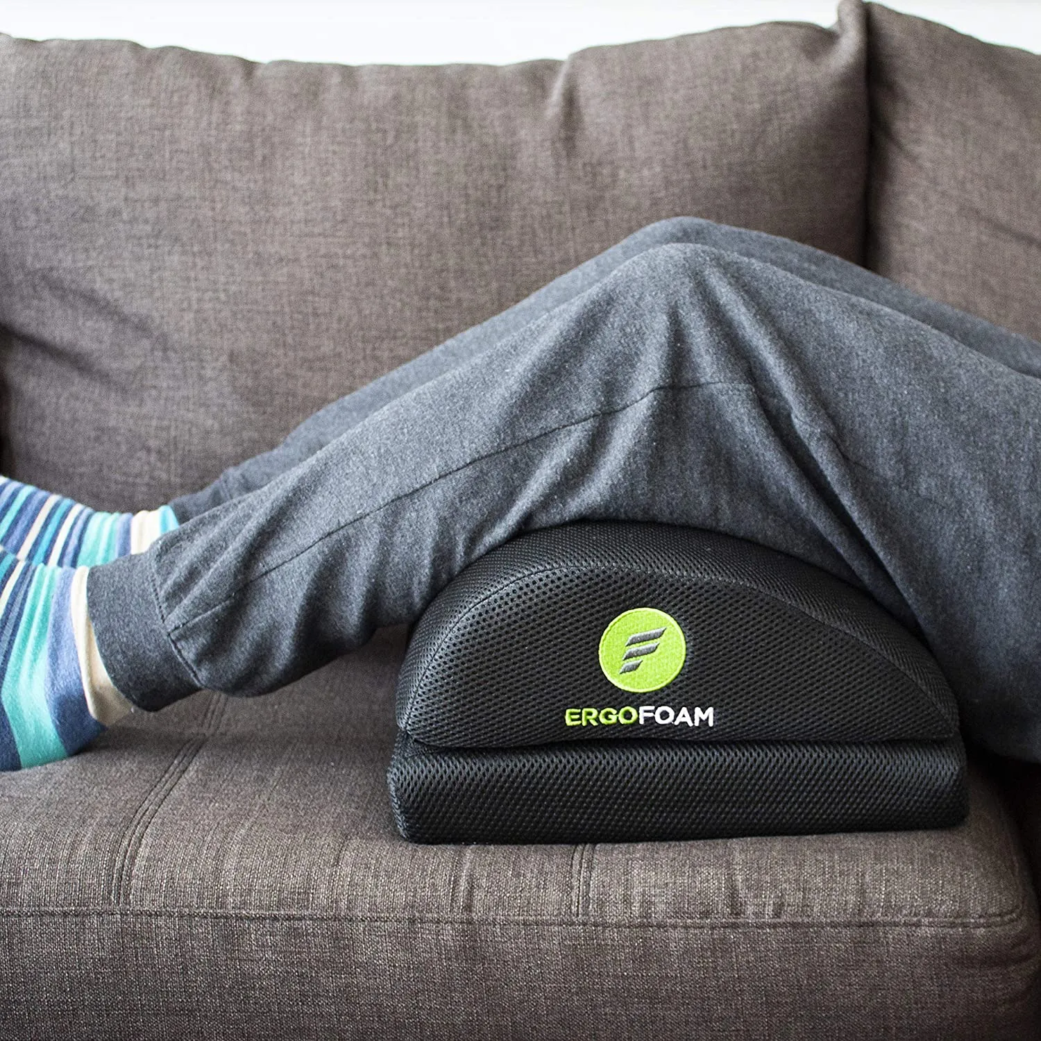ErgoFoam Adjustable Foot Rest (Mesh) - Orthopedic Teardrop Design