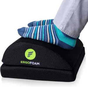 ErgoFoam Adjustable Foot Rest (Mesh) - Orthopedic Teardrop Design