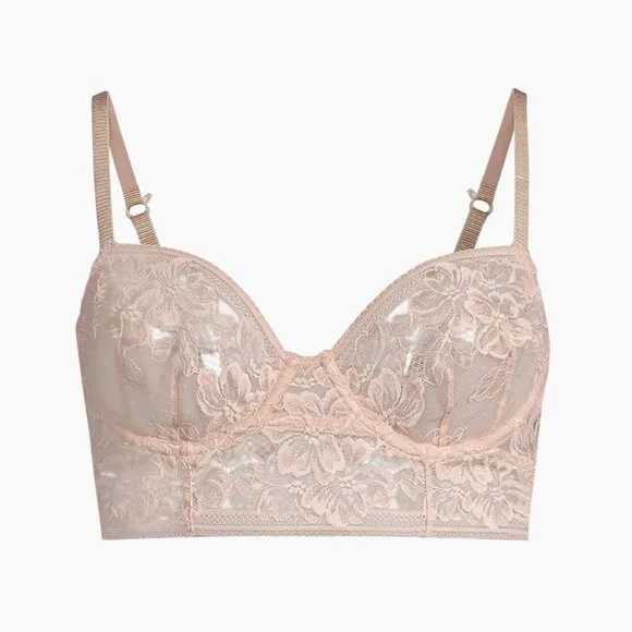 Free People Intimately Sorento Demi Longline Bra Panty Set in Sweet Nothings