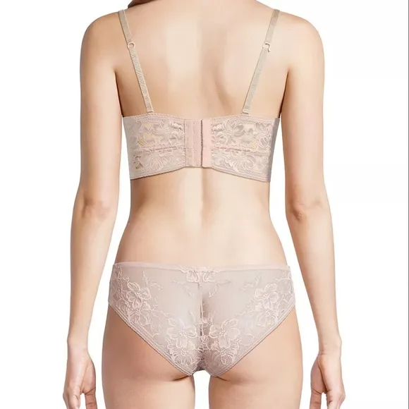 Free People Intimately Sorento Demi Longline Bra Panty Set in Sweet Nothings