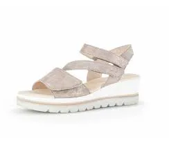 GABOR 24.640.62 CARUSO/GOLD METALLIC SHIMMER WEDGE SANDAL