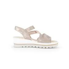 GABOR 24.640.62 CARUSO/GOLD METALLIC SHIMMER WEDGE SANDAL