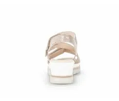 GABOR 24.640.62 CARUSO/GOLD METALLIC SHIMMER WEDGE SANDAL
