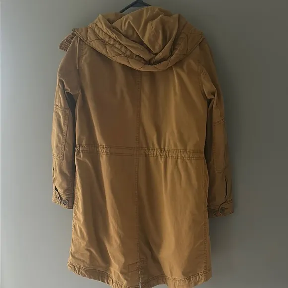 GAP Tan Utility Jacket with Hood and Durable Fabric