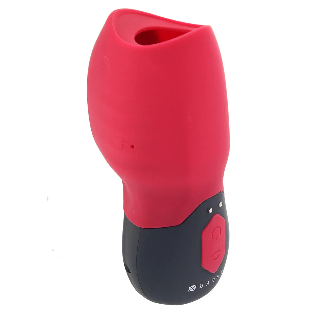 Gender X Body Kisses Rechargeable Vibrating Silicone Suction Massager Red