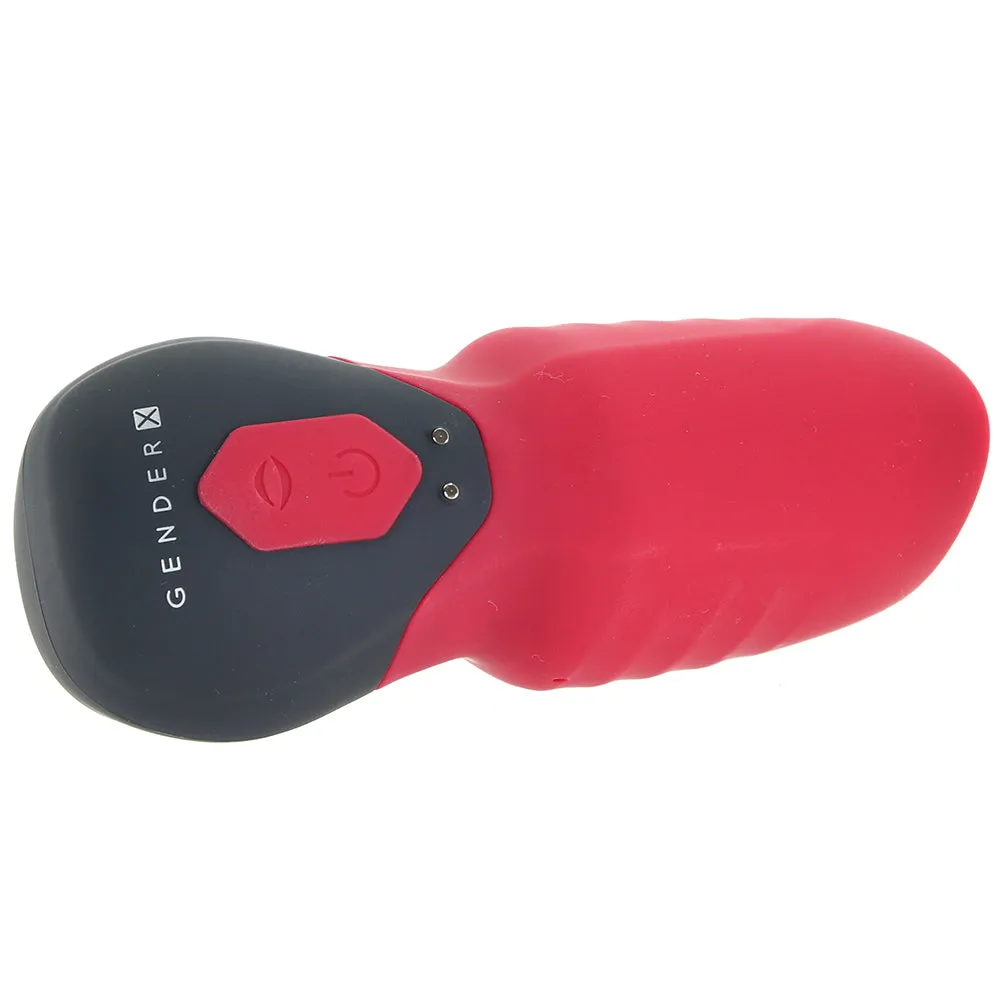 Gender X Body Kisses Rechargeable Vibrating Silicone Suction Massager Red