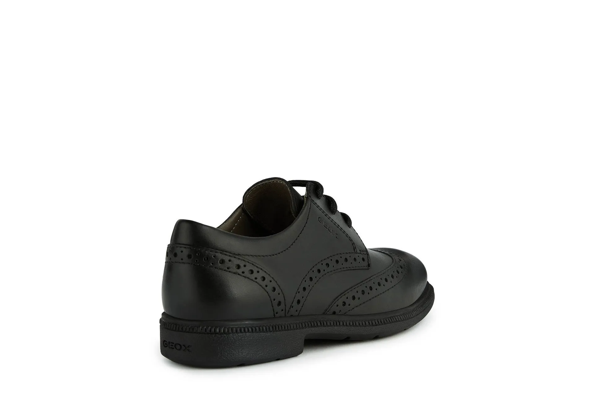 Geox School Shoes | Federico Brogue Lace Up | Black