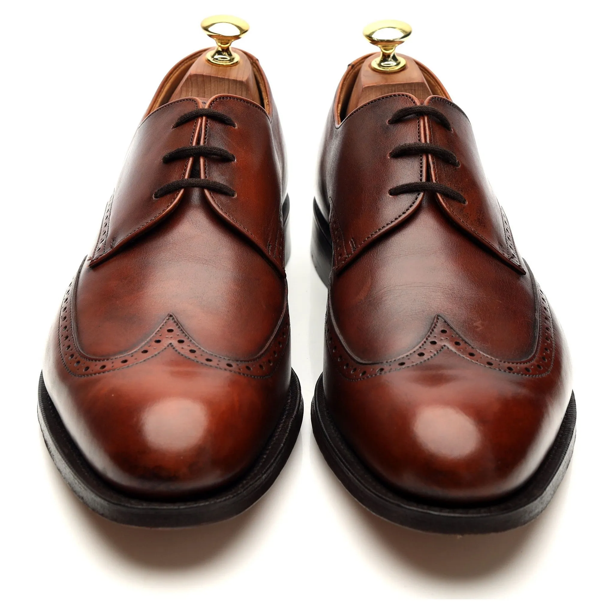 'Glasgow' Brown Leather Derby Brogues UK 8.5 G