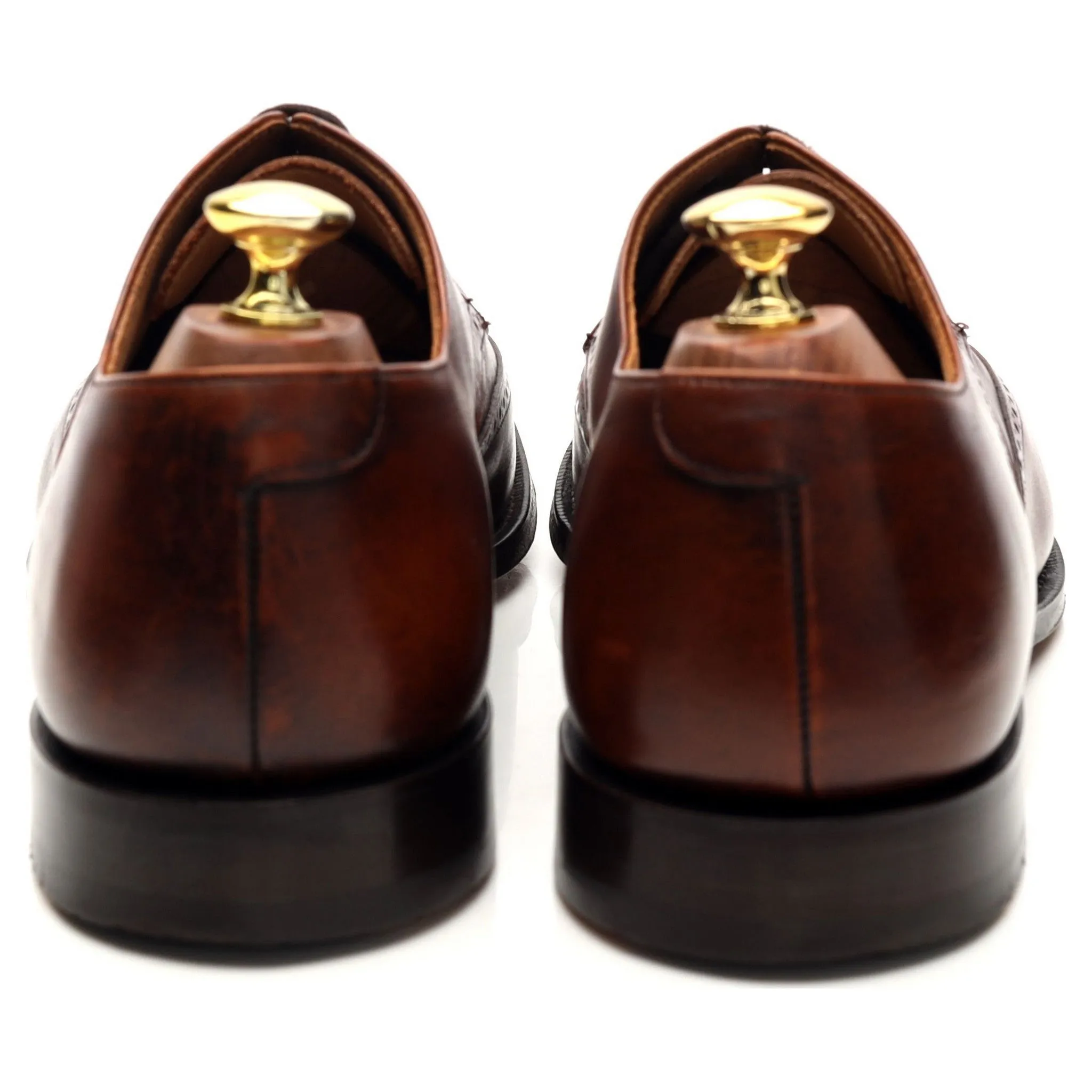 'Glasgow' Brown Leather Derby Brogues UK 8.5 G