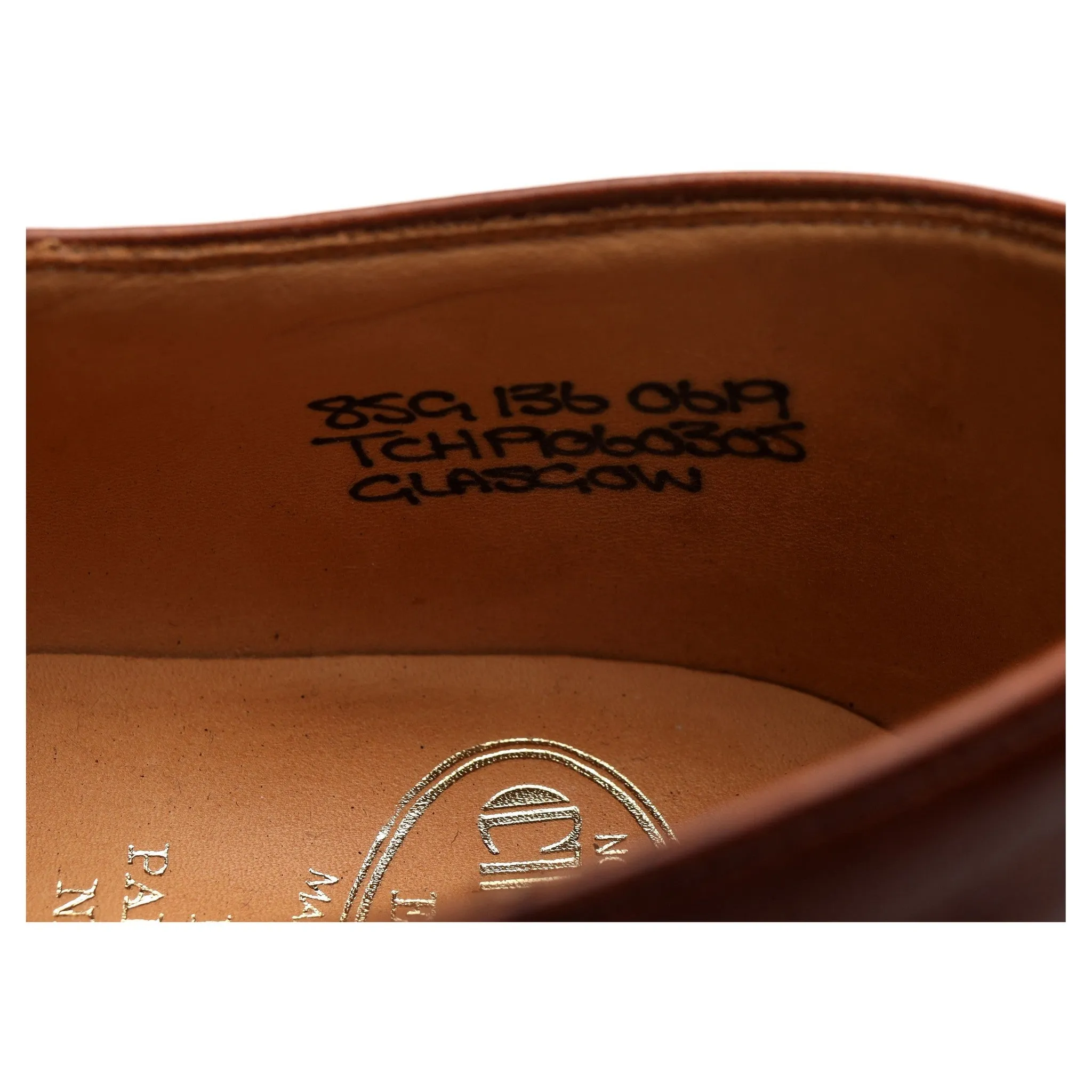 'Glasgow' Brown Leather Derby Brogues UK 8.5 G