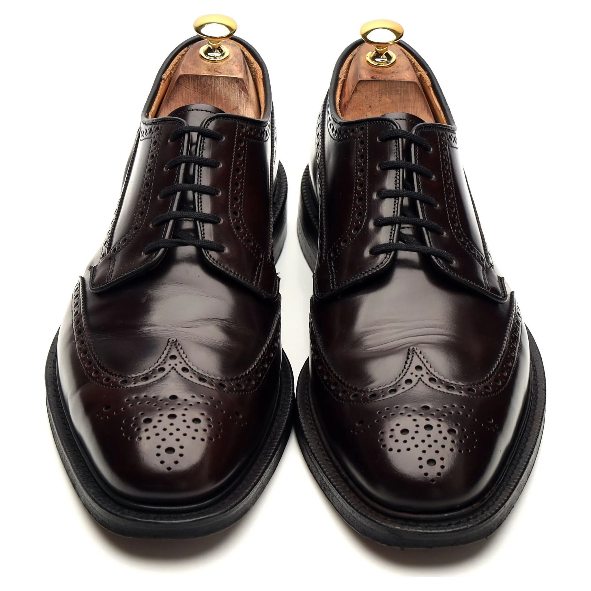 'Grafton' Burgundy Leather Derby Brogues UK 11 F