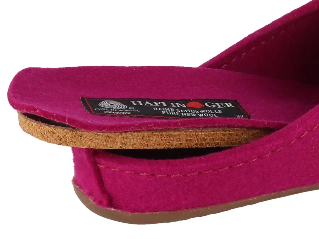HAFLINGER Women Felt Slippers 'Everest Raya', cardinal