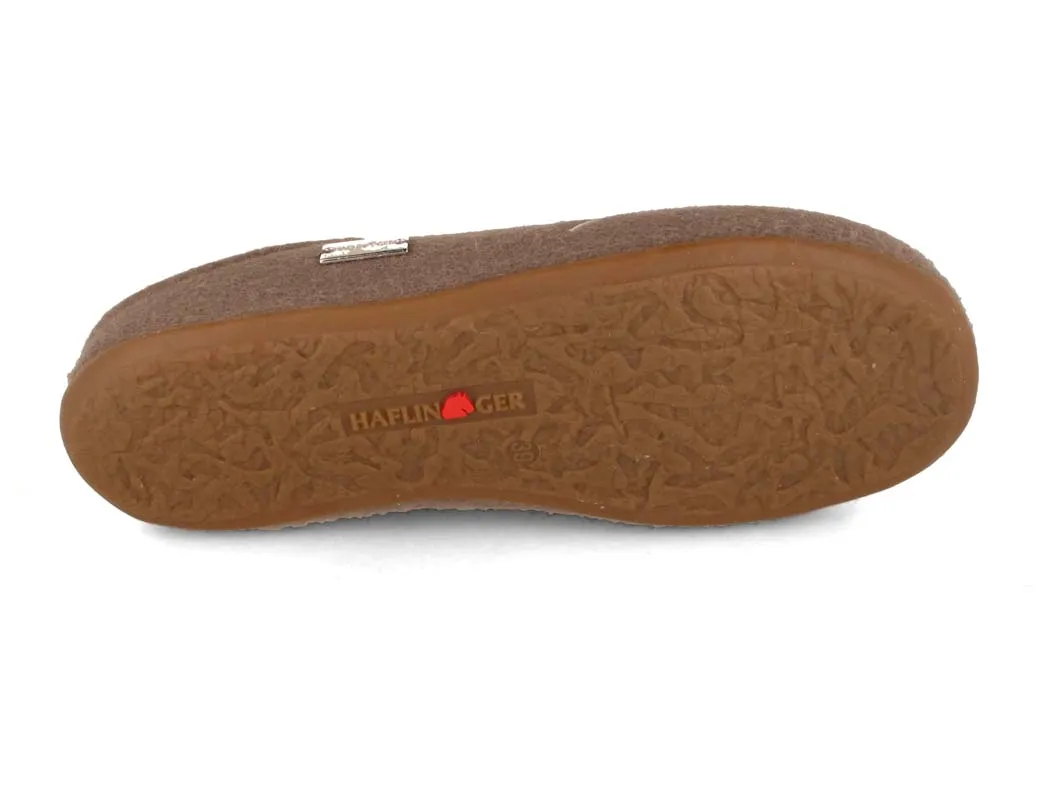 HAFLINGER Women Felt Slippers 'Everest Raya', truffle