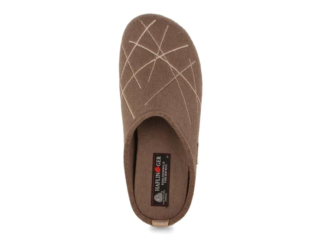 HAFLINGER Women Felt Slippers 'Everest Raya', truffle