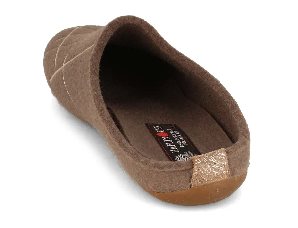 HAFLINGER Women Felt Slippers 'Everest Raya', truffle