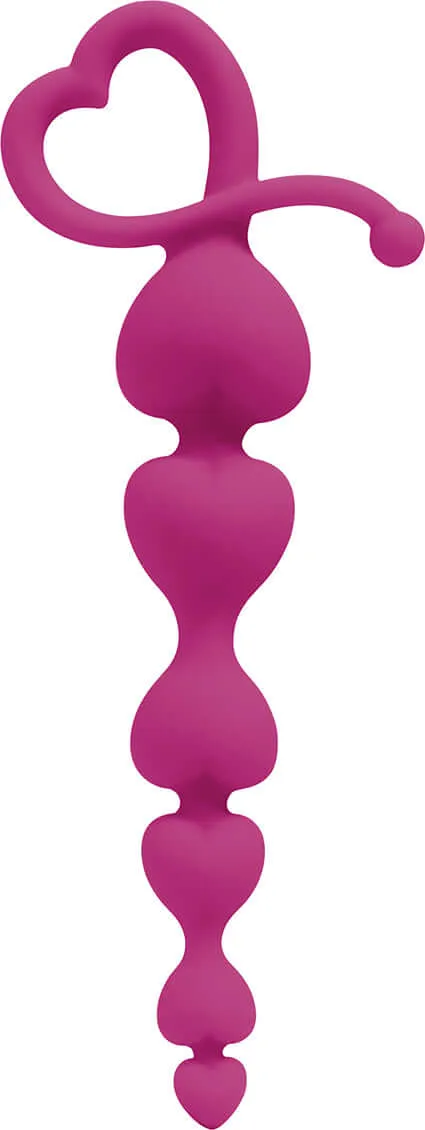 Hearts on a String Anal Bead - Magenta