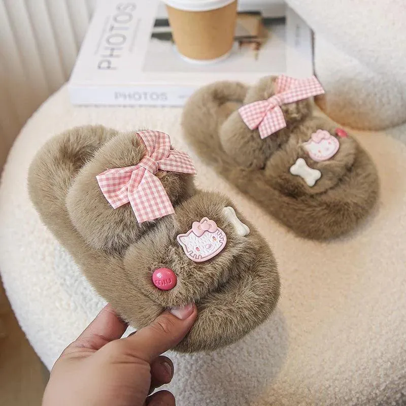 Hello Kitty Fluffy Kids' Slippers