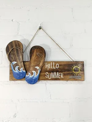 Hello, Summer Flip Flops Plaque