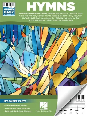 HYMNS SUPER EASY SONGBOOK PIANO, VOCAL AND GUITAR