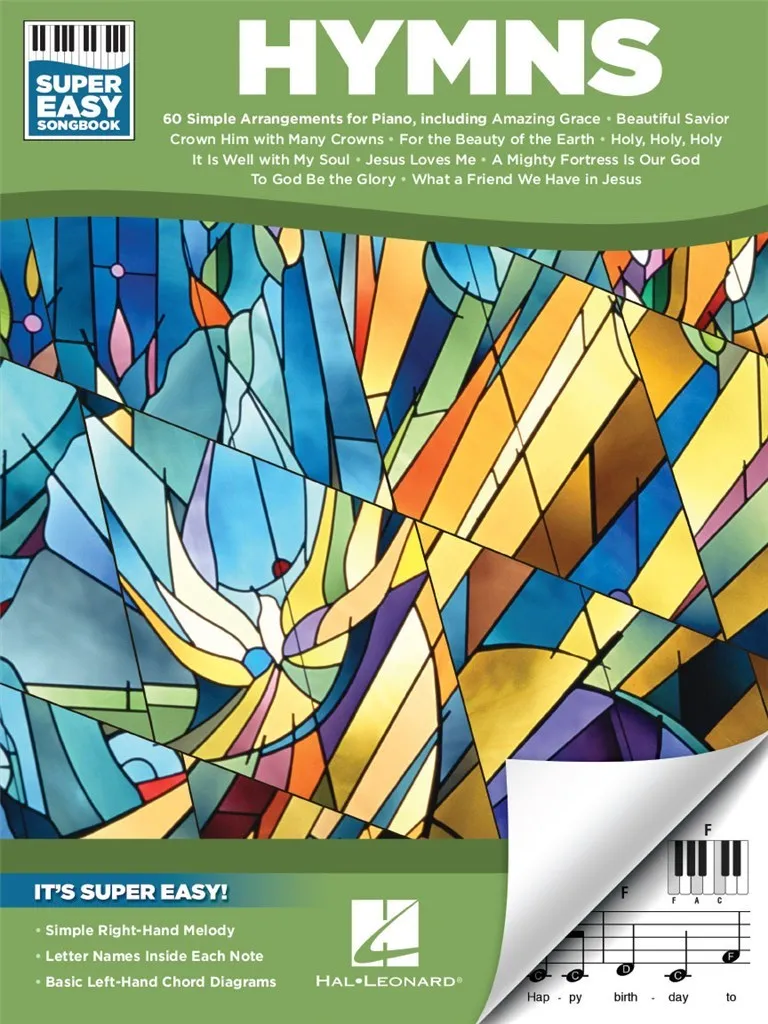 HYMNS SUPER EASY SONGBOOK PIANO, VOCAL AND GUITAR