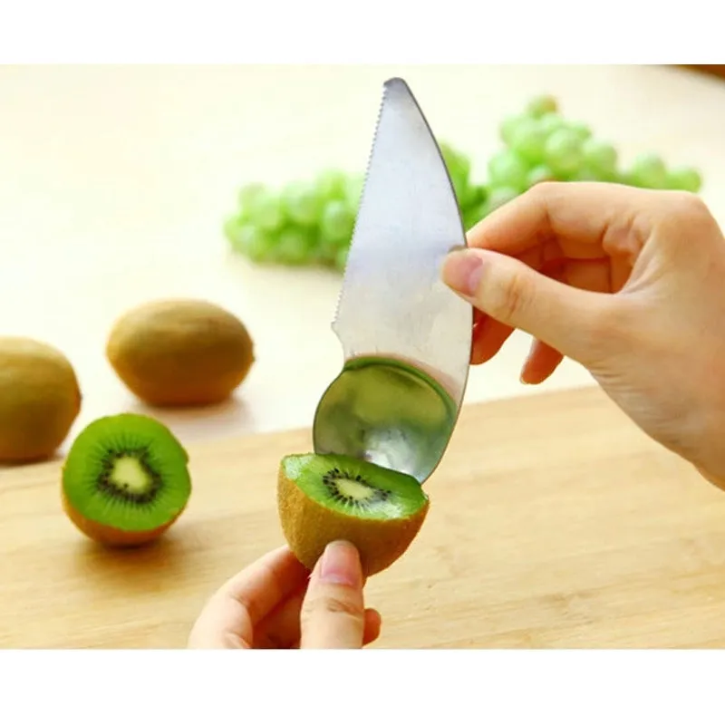 Kiwi Fruit Knife & Spoon - Stainless Steel