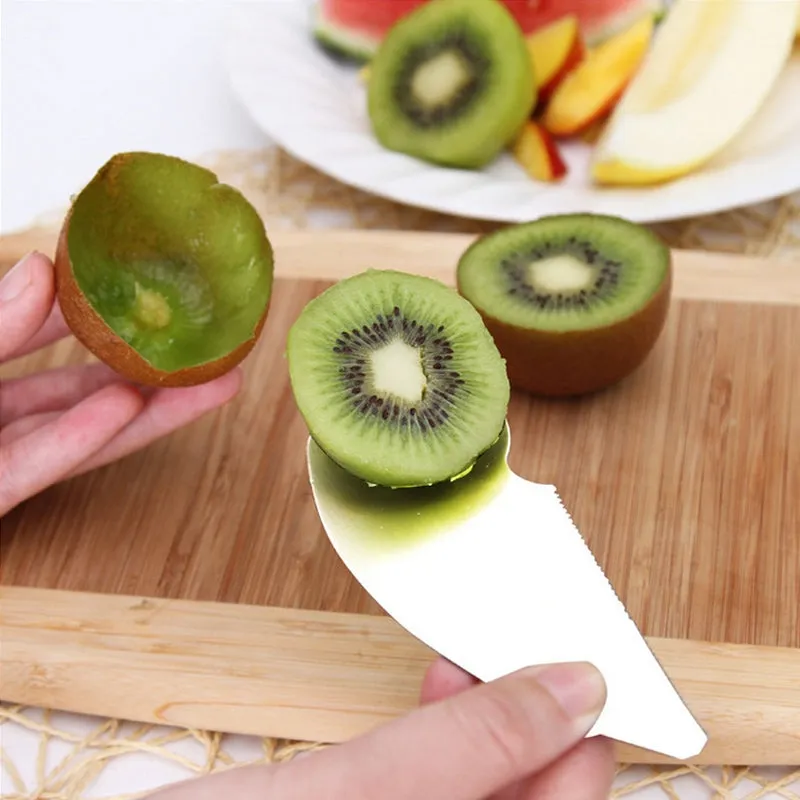 Kiwi Fruit Knife & Spoon - Stainless Steel
