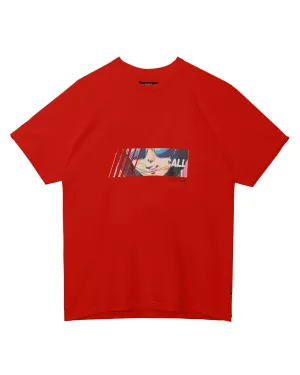 Konus Men's Anime Graphic Tee in Red