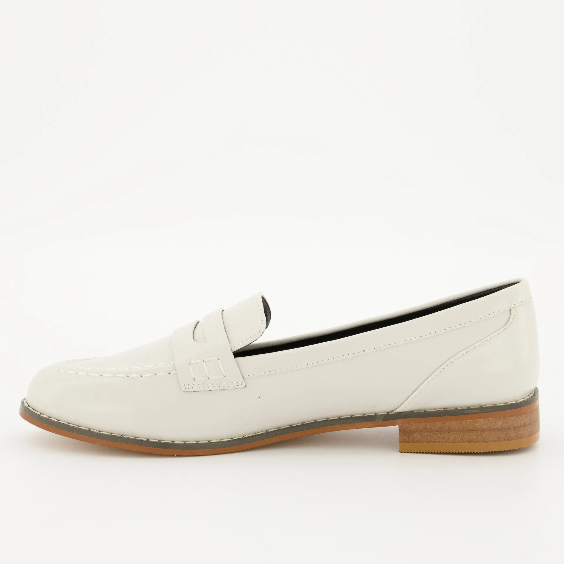 Ladies Penny Loafer - Bone